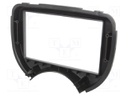 Radio mounting frame; Nissan; 2 DIN; silver