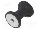 Vibration damper; M8; Ø: 40mm; rubber; L: 48mm; H: 8mm; 965N; 80N/mm