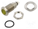 Indicator: LED; flat; 12÷28VDC; 12÷28VAC; Cutout: Ø12.7mm; IP67