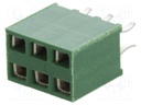 2X3P HV100 REC CON. TE, 7.0MM