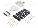 D-Sub; PIN: 15; plug; male; crimped; for cable; black