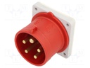 Connector: AC supply 3-phase; socket; male; 32A; 400VAC; IEC 60309