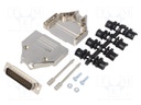 D-Sub HD; PIN: 44; plug; male; shielded; soldering; for cable; black