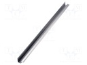 Profiles for LED modules; natural; L: 1m; KOZUS-CR; aluminium