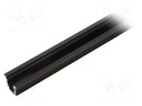 Profiles for LED modules; recessed; black; L: 1m; aluminium
