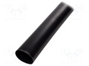 Heat shrink sleeve; glued; 3: 1; 63mm; L: 1200mm; black; RMW