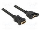 Cable; HDMI socket,both sides; HDMI 1.4,High Speed + Ethernet