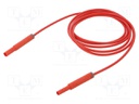 Test lead; 19A; banana socket 4mm,banana plug 4mm; insulated