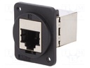 Coupler; FT; Cat: 6a; shielded; Layout: 8p8c; 19x24mm; Colour: black