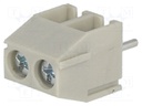 PCB terminal block; angled 90°; 3.5mm; ways: 2; on PCBs; terminal