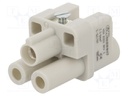 Connector: HDC; contact insert; female; S-Q2/0; PIN: 3; 2+PE; 40A