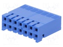 Plug; wire-board; female; DUBOX; 2.54mm; PIN: 14; w/o contacts