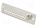 D Sub Connector, DB25, Standard, Receptacle, FCI D Series, 25 Contacts, DB, Solder Cup