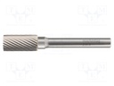 Rotary burr; Ø: 4mm; L: 40mm; metal; Working part len: 10mm; rod 3mm