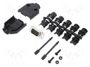 D-Sub; PIN: 9; plug; male; soldering; for cable; black