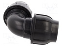 Splice terminal: clamping; 40mm; for PE pipes; Plast; 16bar