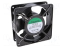 Fan: AC; axial; 115VAC; 120x120x38mm; 144.41m3/h; 48dBA; 2550rpm