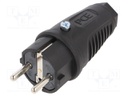 Connector: AC supply; plug; male; 16A; 250VAC; IP54; Layout: 2P+PE