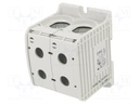 Splice terminal: rail; STB; 300mm2; ways: 1; terminals: 4; grey; TS35