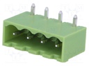 Pluggable terminal block; Contacts ph: 5.08mm; ways: 4; socket