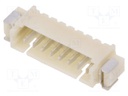 Socket; wire-board; male; 1.25mm; PIN: 8; SMT; 125V; 1A; tinned