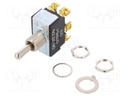 Switch: toggle; Pos: 3; DPDT; ON-OFF-ON; 20A/125VAC; Leads: screw