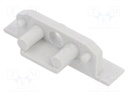 Cap for LED profiles; grey; ABS; Application: GROOVE10