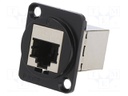 Coupler; FT; Cat: 6a; shielded; Layout: 8p8c; 19x24mm; Colour: black