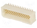 Socket; wire-board; male; 1mm; PIN: 30; SMT; 50V; 1A; tinned; 20mΩ