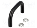 Handle; Mat: oxidized steel; black; H: 35mm; Mounting: M4 screw