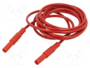 Test lead; 32A; banana plug 4mm,both sides; insulated; Len: 2m