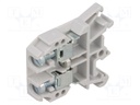 Splice terminal: rail; 0.5÷10mm2; ways: 1; terminals: 2; grey; 690V