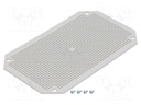 Mounting plate; plastic; perforated