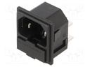 Connector: AC supply; socket; male; 10A; 250VAC; IEC 60320; C14 (E)
