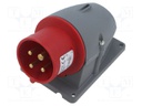 Connector: AC supply 3-phase; socket; male; angled; -25÷40°C; IP44