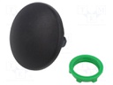 Switch: push-button; Stabl.pos: 1; 22mm; black; Illumin: none; IP66