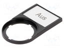 Bezel with description label; RMQ-Titan; 30x50mm