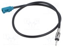 Cable; 0.5m; DIN plug,Fakra socket; black; straight