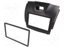 Radio mounting frame; Isuzu; 2 DIN; black
