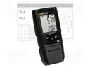 Data logger; temperature,humidity; Display: LCD 1,2"; ±1°C; ±5%