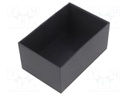 Enclosure: designed for potting; X: 50mm; Y: 75mm; Z: 35mm; ABS