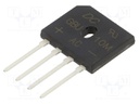 Bridge rectifier: single-phase; Urmax: 1kV; If: 10A; Ifsm: 220A
