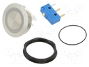 Switch: vandal resistant; Pos: 2; SPDT; 0.1A/30VDC; IP40; ON-(ON)