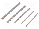 Tool accessories: drill set; Application: concrete; Pcs: 5