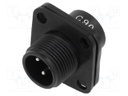Circular Connector, Panel Mount Receptacle, 3 Contacts, Solder Pin, Aluminium Alloy Body