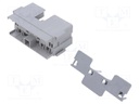 Fuse acces: case; 29mm; push-in; Body: grey; ways: 6; Mat: PBT
