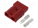 Connector: DC supply; plug; hermaphrodite; AXC50; 600V; PIN: 2; red