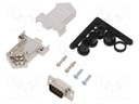 D-Sub; PIN: 9; plug; male; soldering; for cable; black