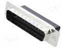 D-Sub; PIN: 25; plug; male; w/o contacts; crimped; for cable; black