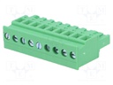 Pluggable terminal block; 5.08mm; ways: 9; angled; plug; female